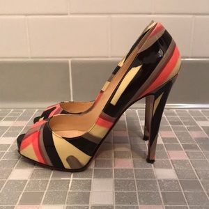 Christian Louboutin “Privée” multi-colour brushstroke pumps